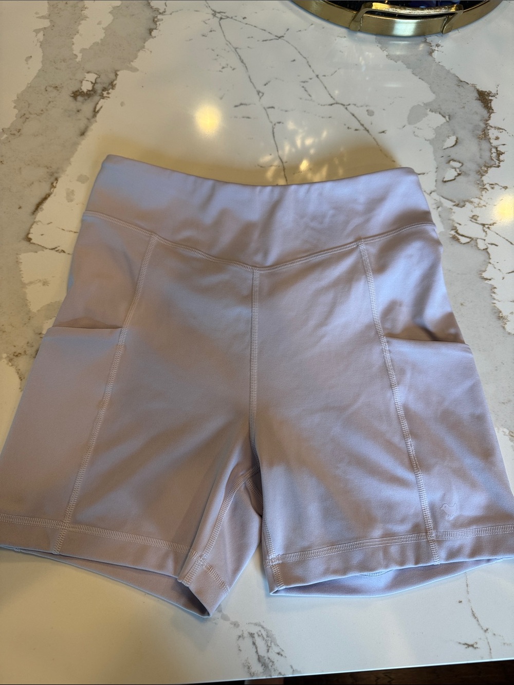 Bad Birdie Women’s High-Rise Lavender Biker Shorts